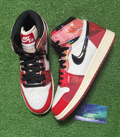 Jordan 1 Spider Man Next Chapter 7 Youth/8.5 Women “Preowned”