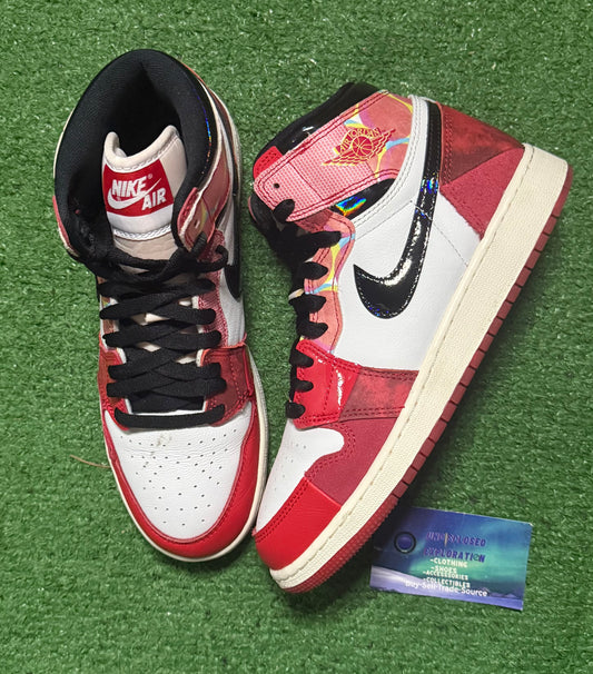 Jordan 1 Spider Man Next Chapter 7 Youth/8.5 Women “Preowned”