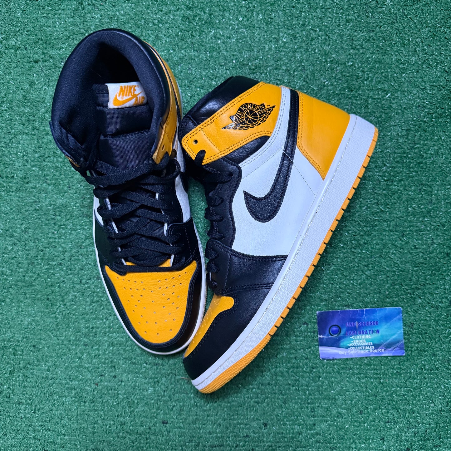 Jordan 1 Yellow Toe Taxi 10.5 Men “Preowned”