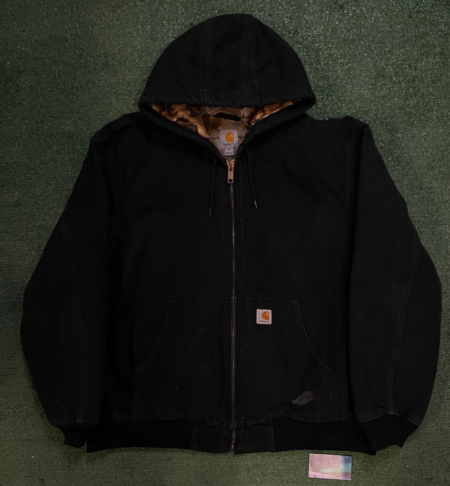 Vintage Carhartt Hooded black jacket
