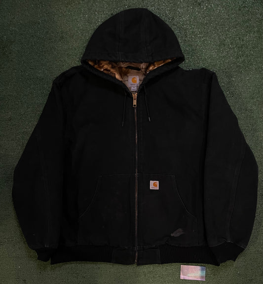 Vintage Carhartt Hooded black jacket