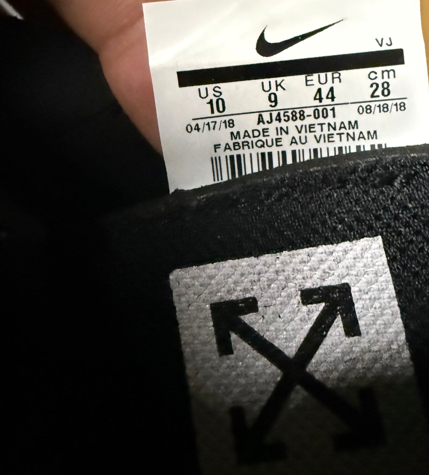 Nike Off-White Zoom Fly Black 10 Men/11.5 Women “Preowned”