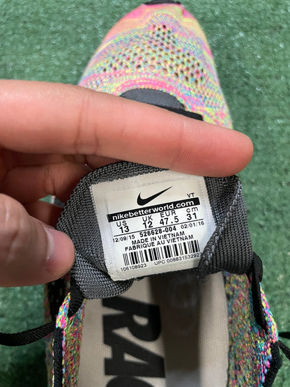 Nike Flyknit Racer multicolor size 13men/14.5women