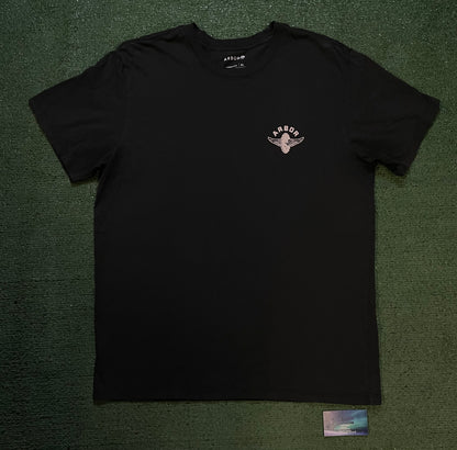 Arbor snowboards black and white tee