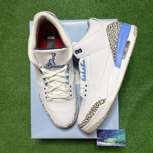 Jordan 3 UNC 13 Men “Preowned”