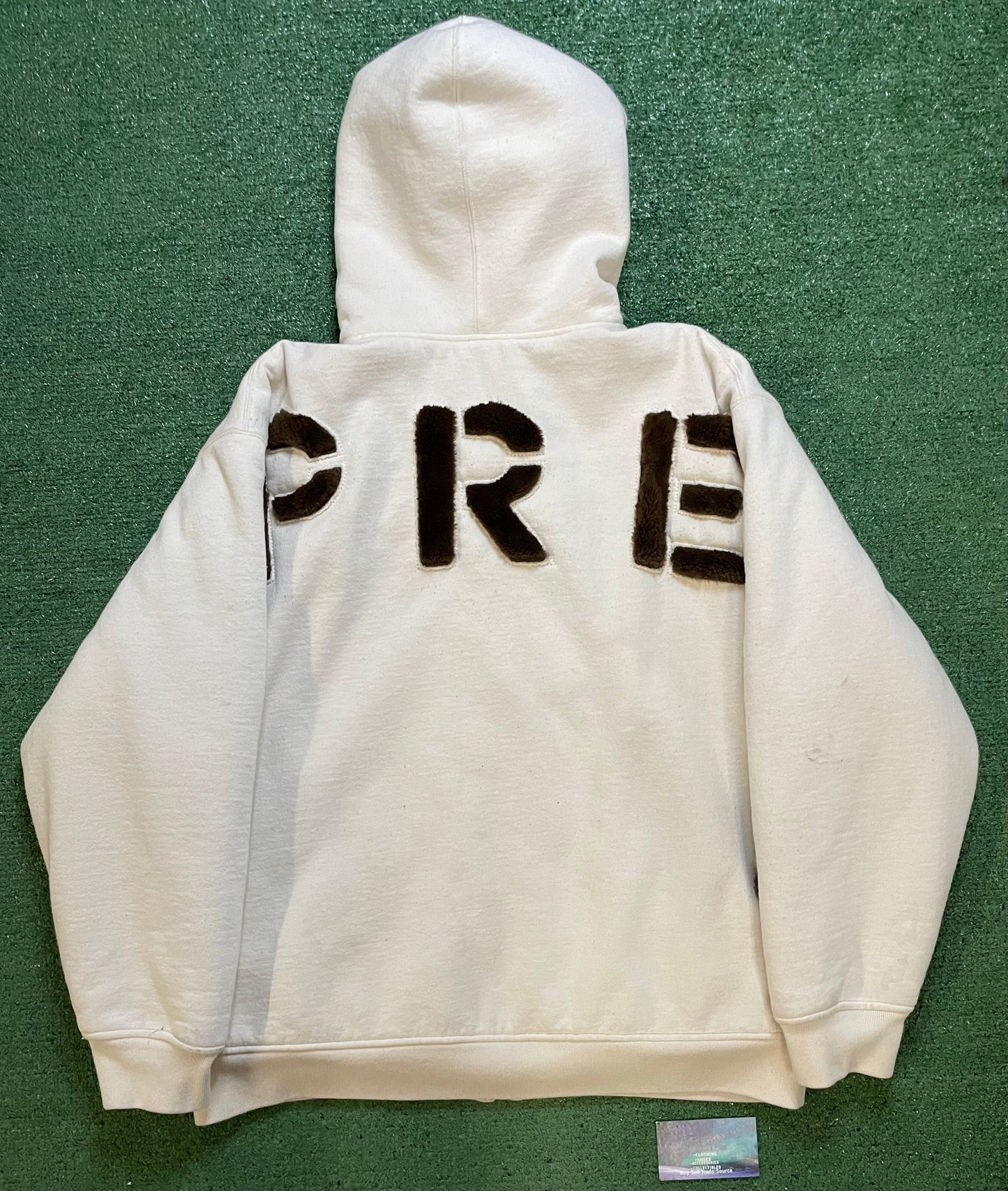 Supreme faux fur natural hoodie