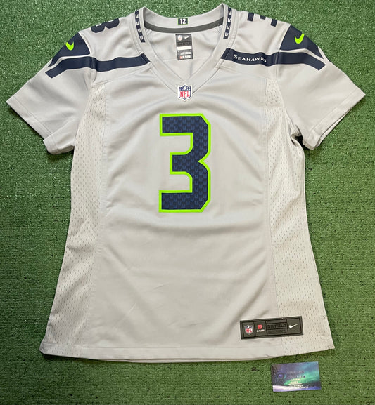 Nike Seattle Seahawks Russell Wilson #3  grey jersey