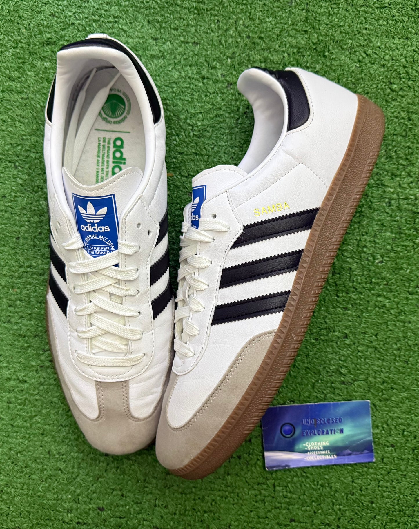 Adidas Samba Vegan White Gun 12 Men/13.5 Women “Preowned”