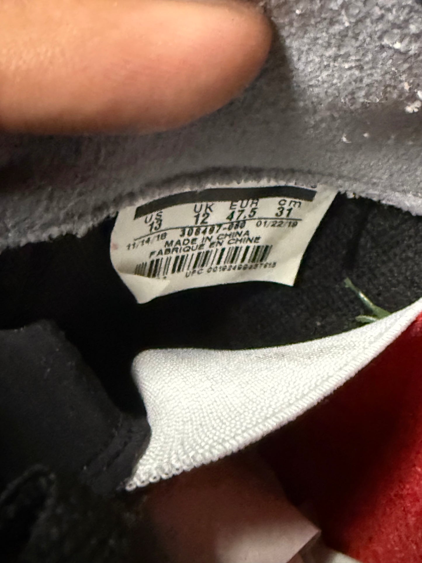 Jordan 4 Bred 2019 13 Men/14.5 Women “Preowned”