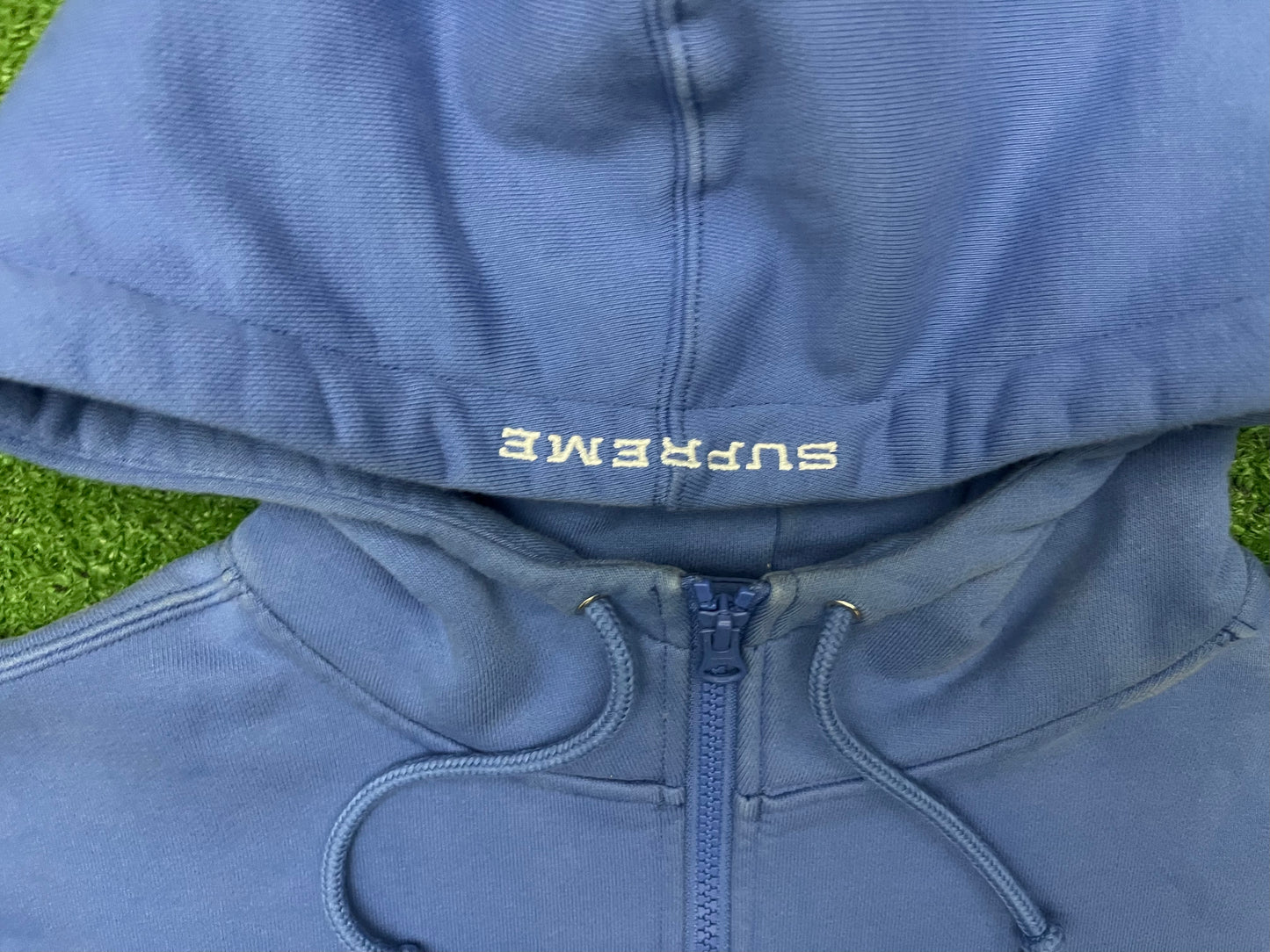 Supreme Nike Half Zip Hooded Sweatshirt Blue