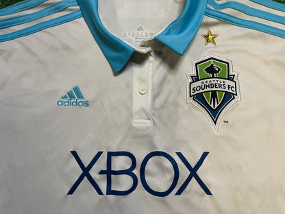Seattle Sounders 2017/2018  white and blue away jersey