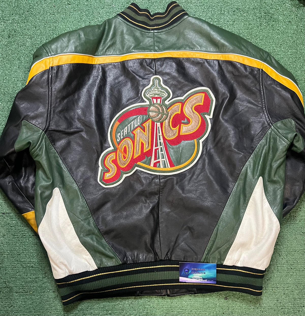Vintage 1990s Seattle Sonics Wilson leather jacket