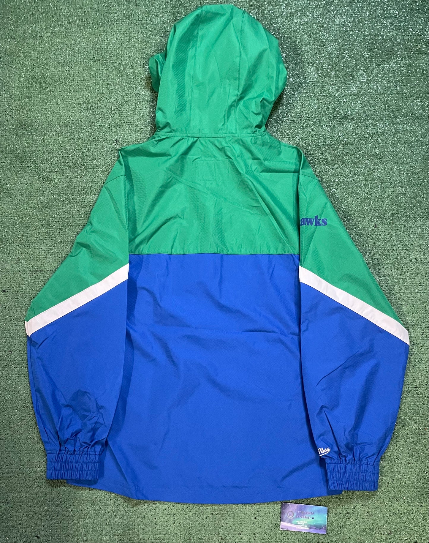 Seattle Seahawks Mitchell & ness  quarter zip windbreaker