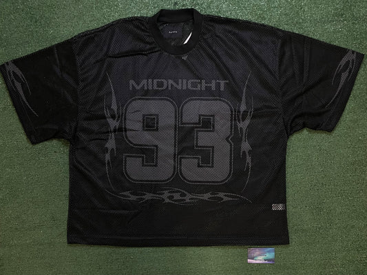 Midnight blossom mesh jersey