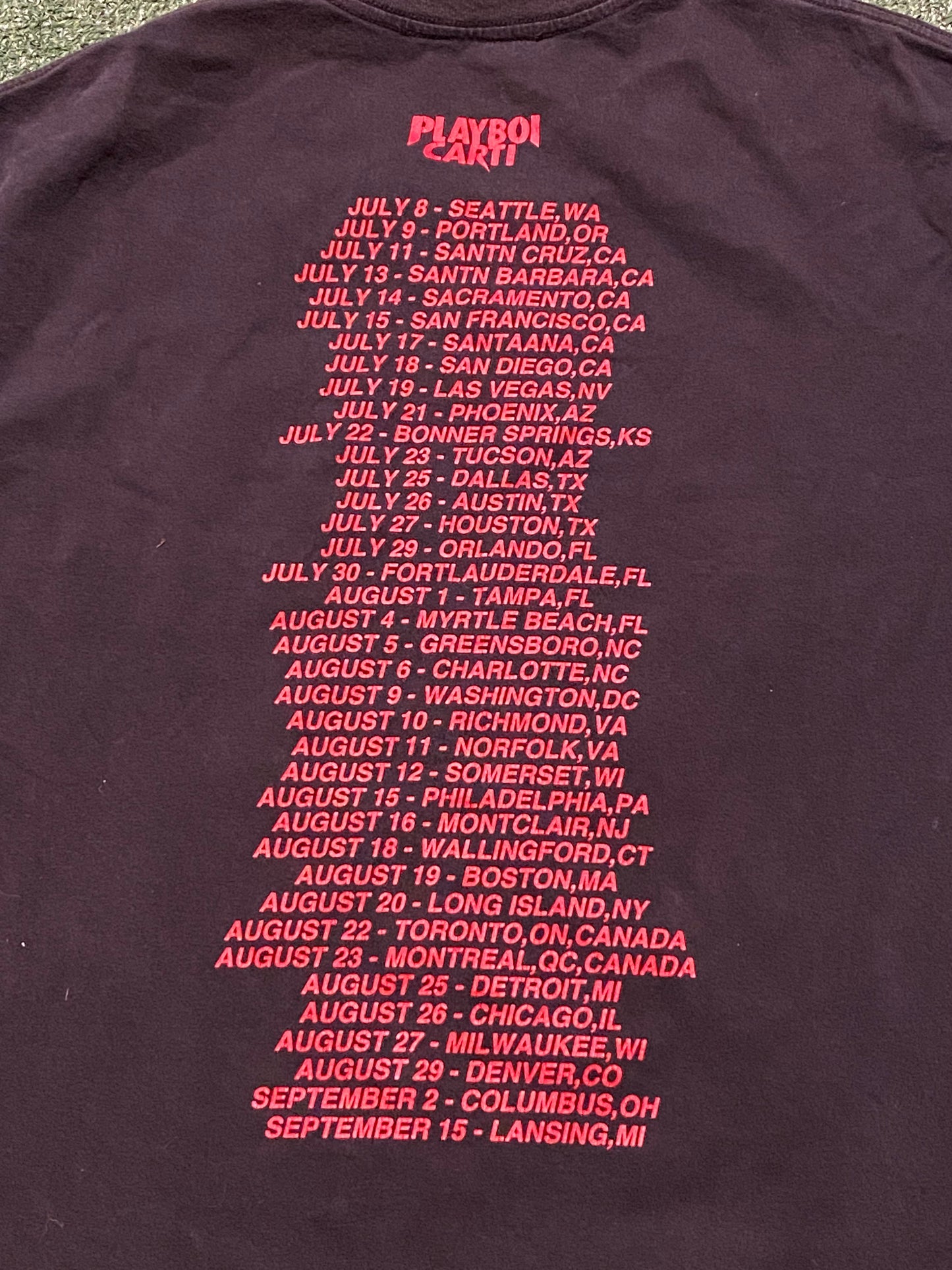 Playboi Carti Tour Tee