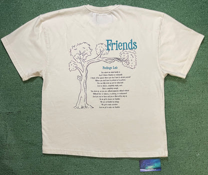 Friends Feelings Lab white & blue tee