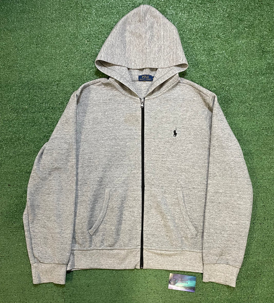 Polo Ralph Lauren heather grey zip up hoodie