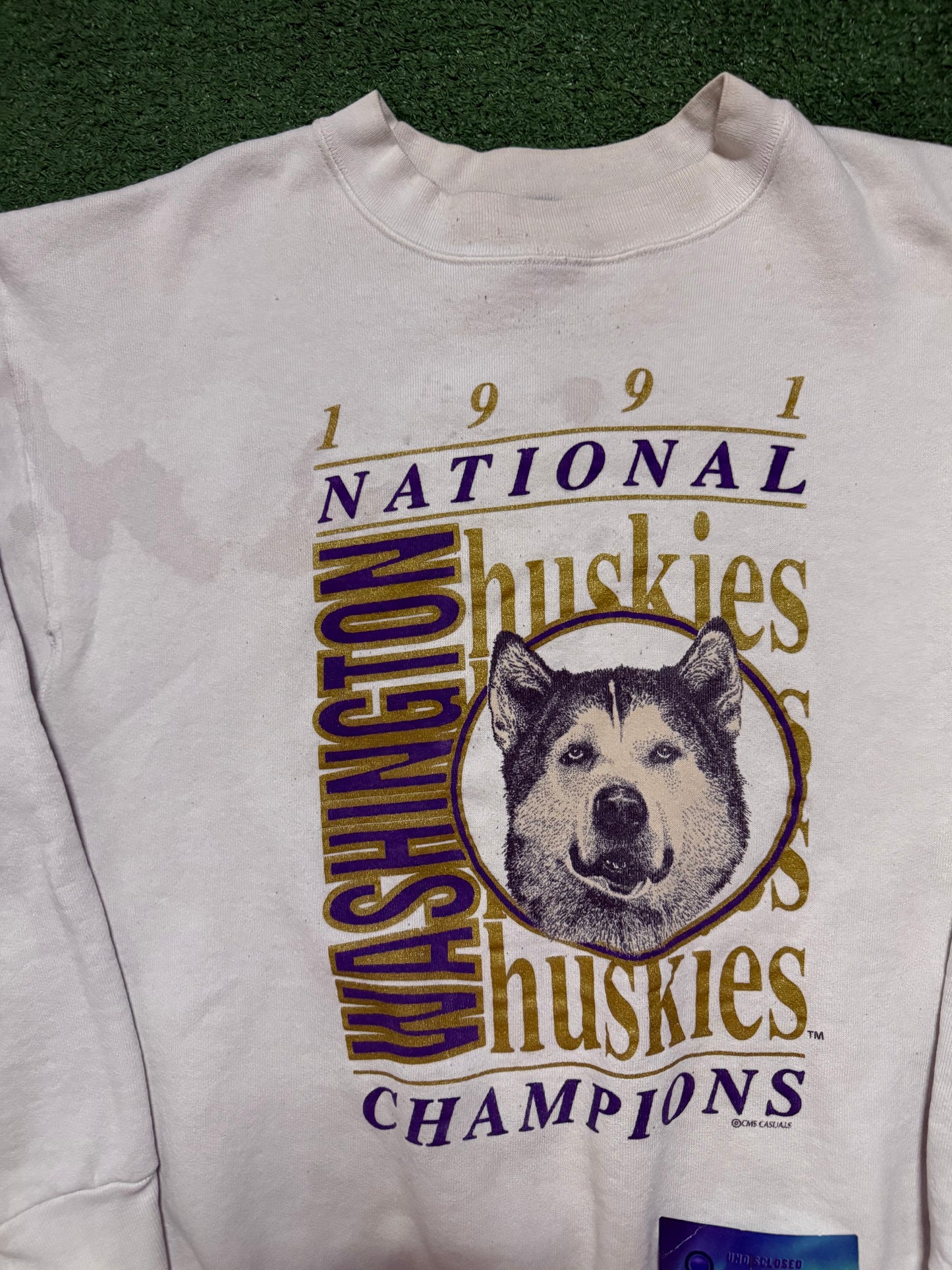 Vintage UW Huskies 1991 Champs Crewneck