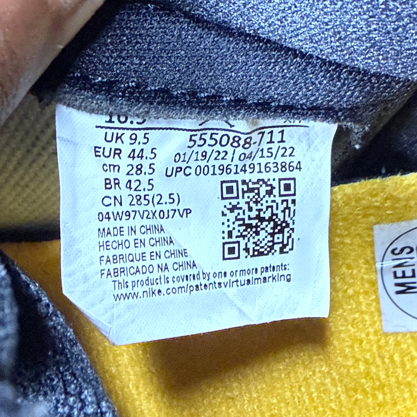 Jordan 1 Yellow Toe Taxi 10.5 Men “Preowned”