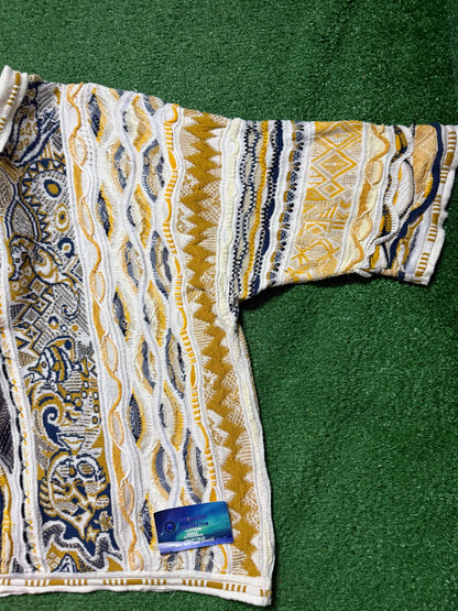 Vintage Coogi Fish Animal Cropped Quarter Zip