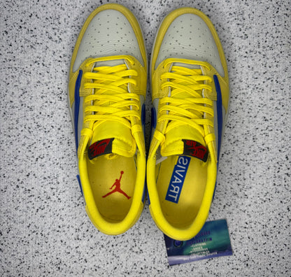 Jordan 1 Low Travis Scott Canary 9 Men/10.5 Women “Preowned”