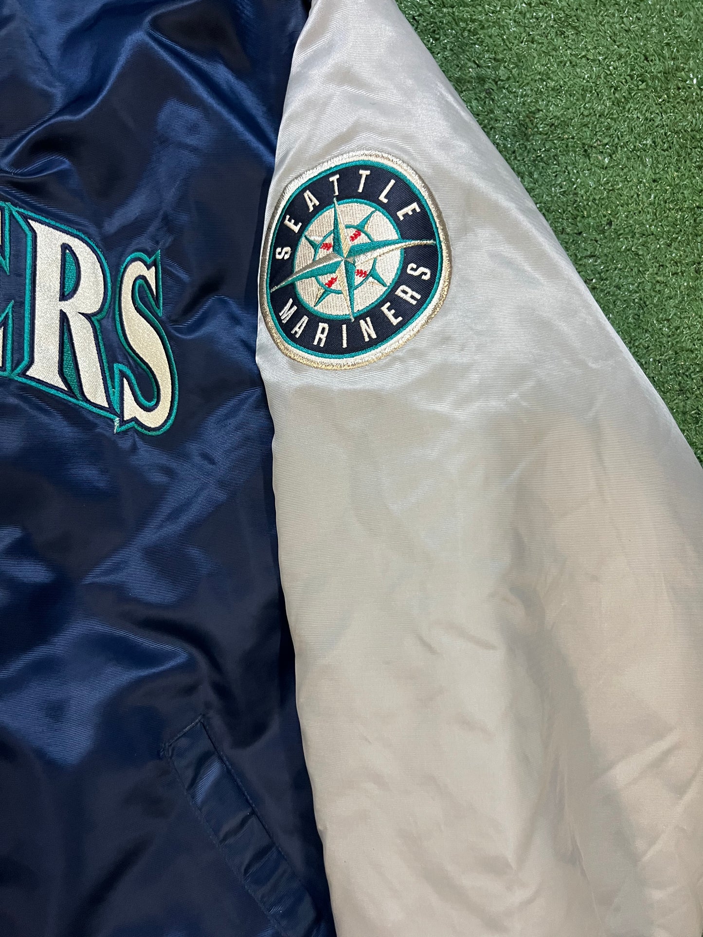 vintage 1990s Starter Seattle Mariners Diamond Collection satin jacket