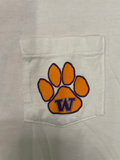 Vintage 1990s UW University of Washington huskies Pawprint tee