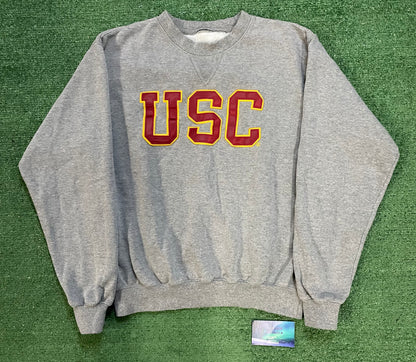 Vintage 1990s Embroidered USC University Southern of California Crewneck
