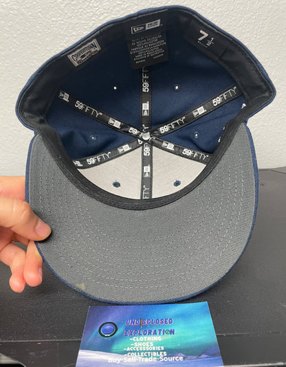 Seattle Mariners trident dark blue and grey fitted hat