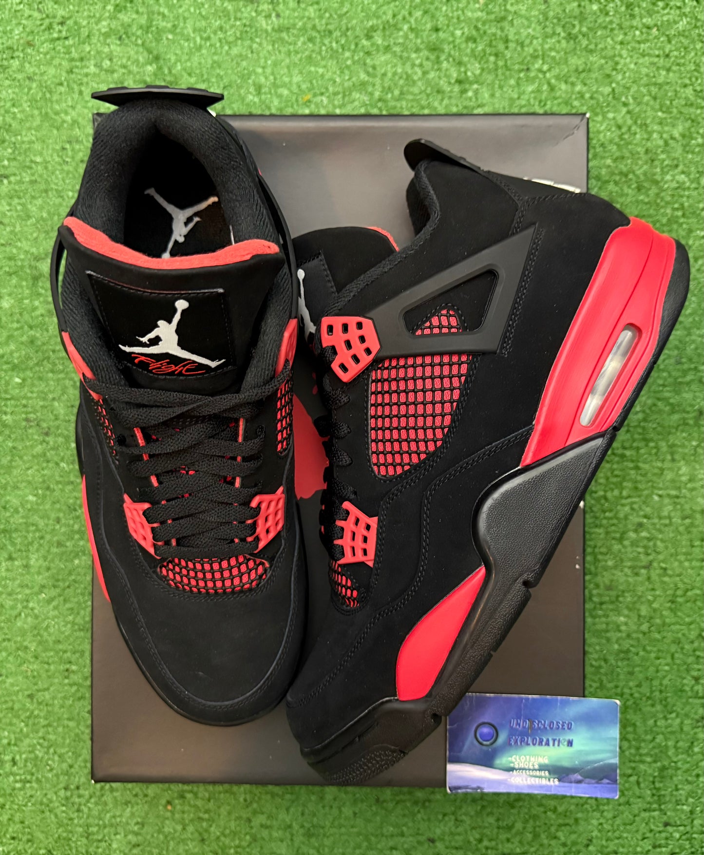 Jordan 4 Red Thunder 10.5 Men/11 Women “Preowned”