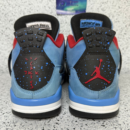Jordan 4 Travis Scott Cactus Jack 8.5 Men/10 Women “Preowned”
