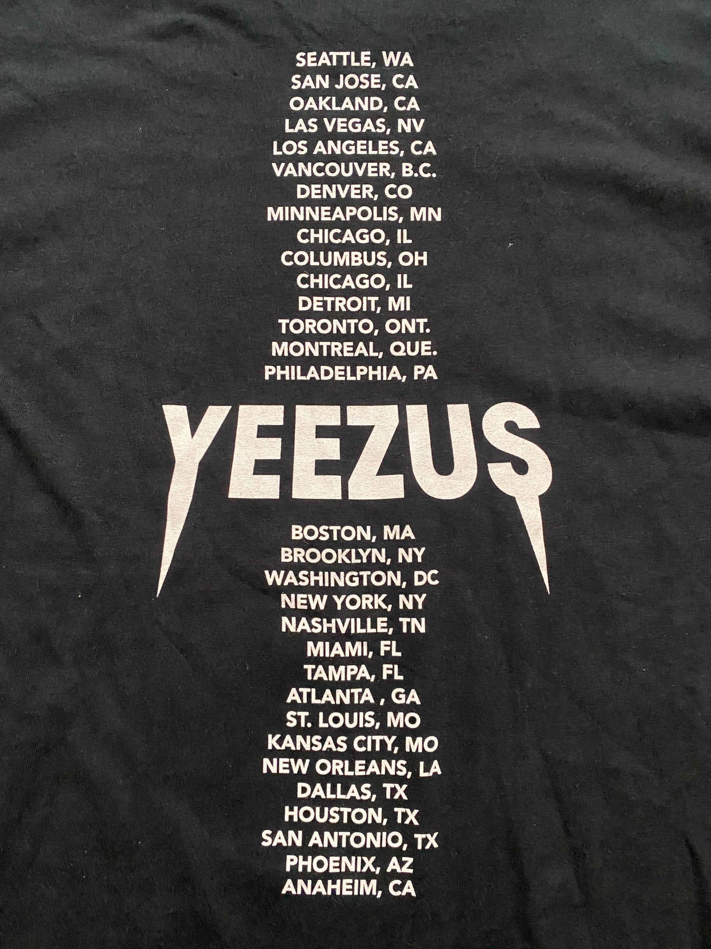 Kanye west Yeezus Tour Tee