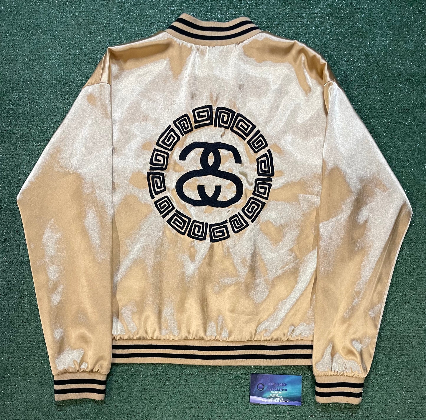 Vintage 2000s Stussy gold bomber jacket