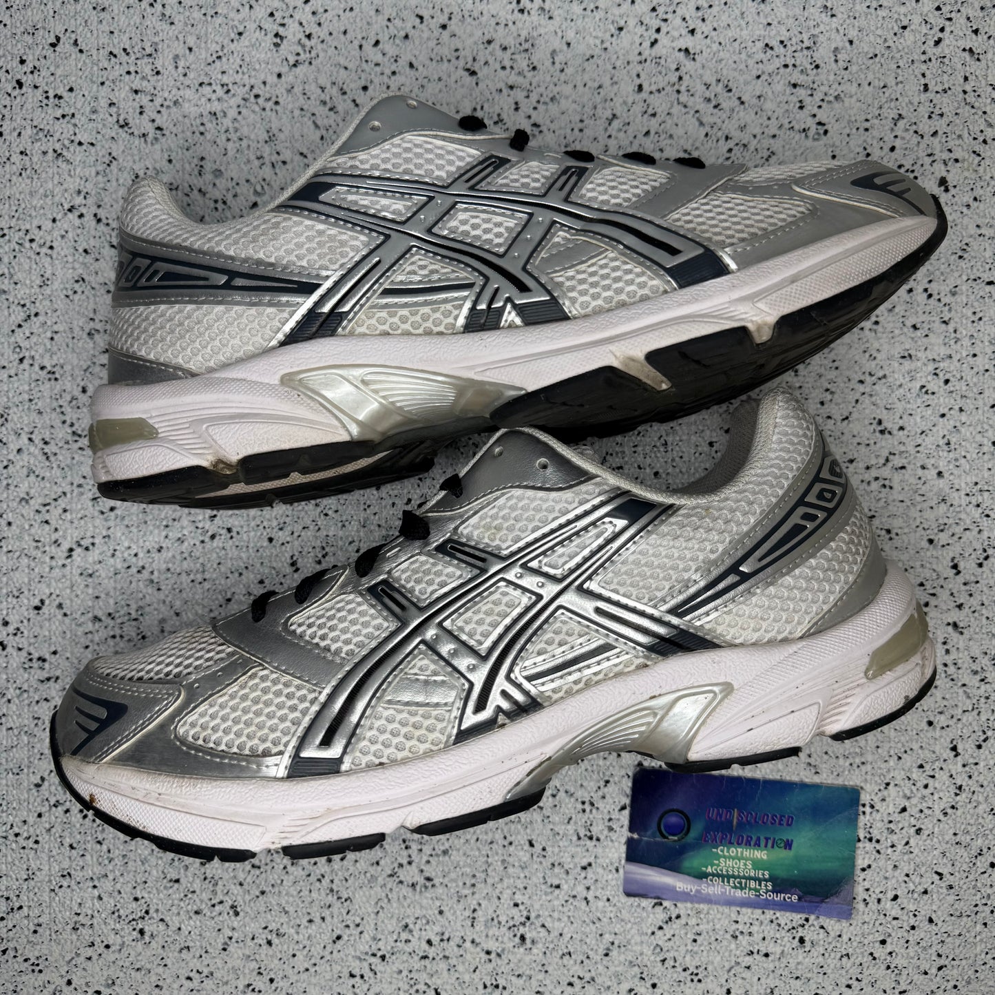 ASICS Gel-1130 White Pure Silver 9.5 Men/11 Women “Preowned”