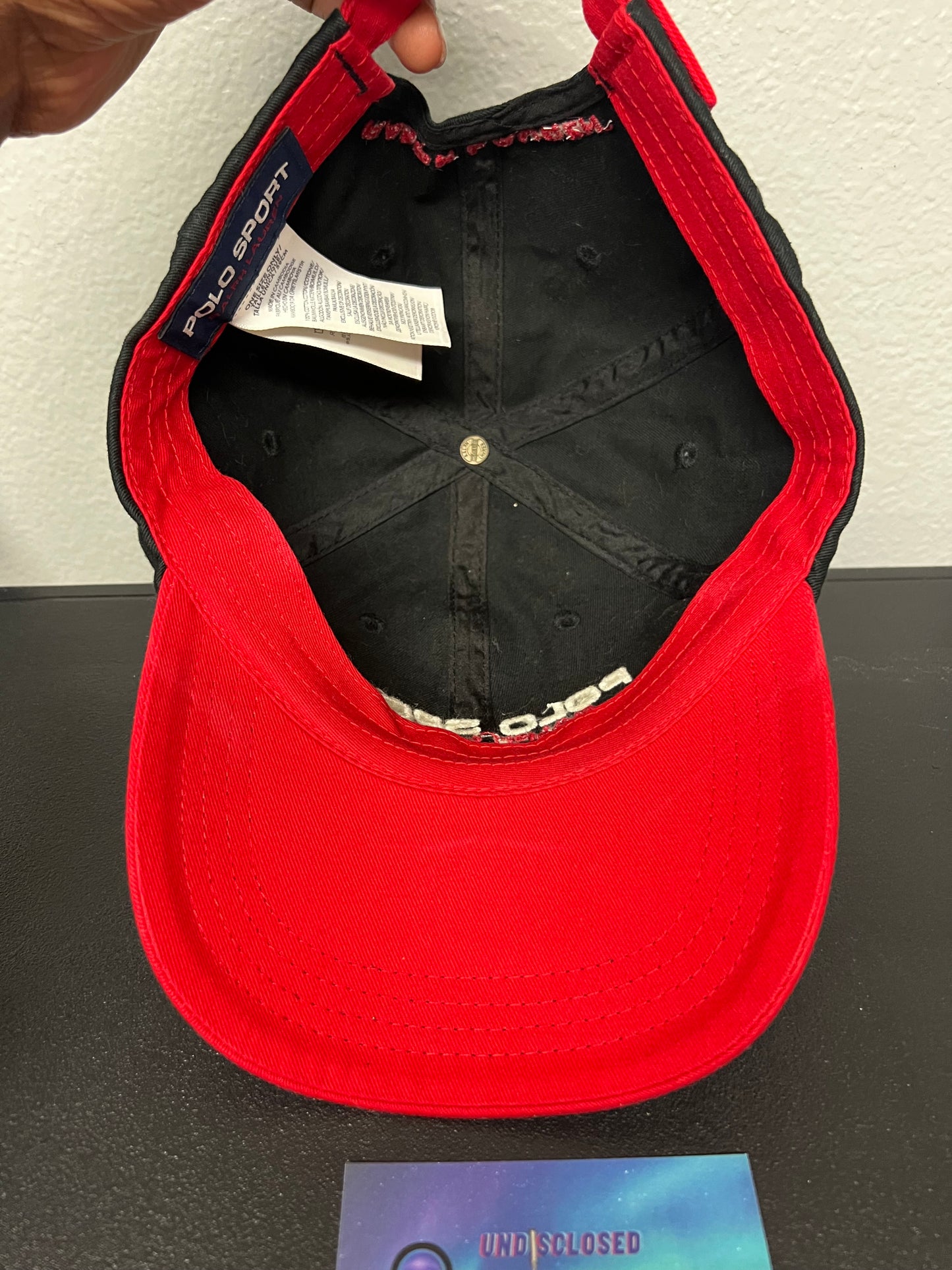 Vintage polo sport Ralph Lauren black and red hat