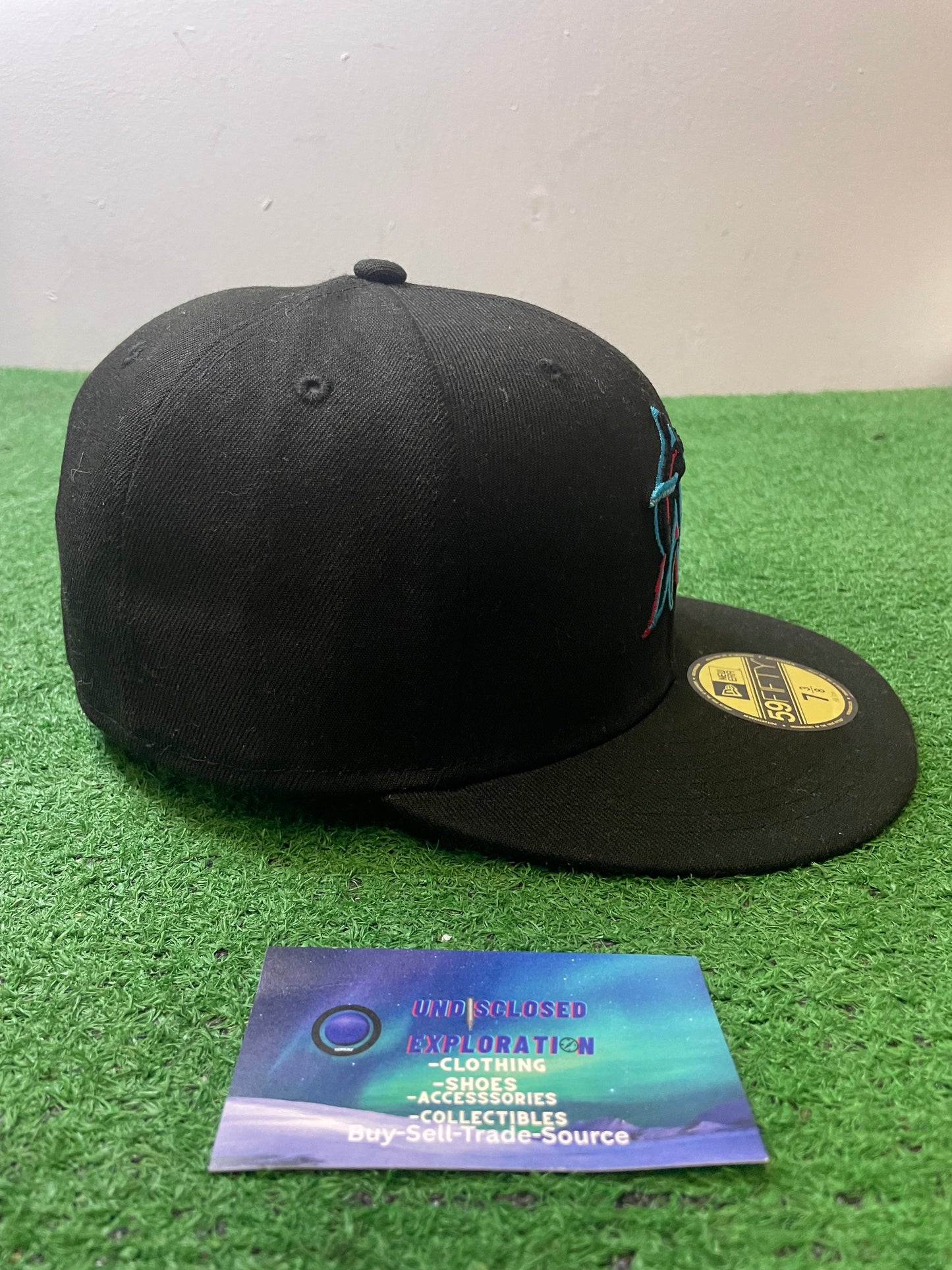 Miami Marlins black fitted new era hat
