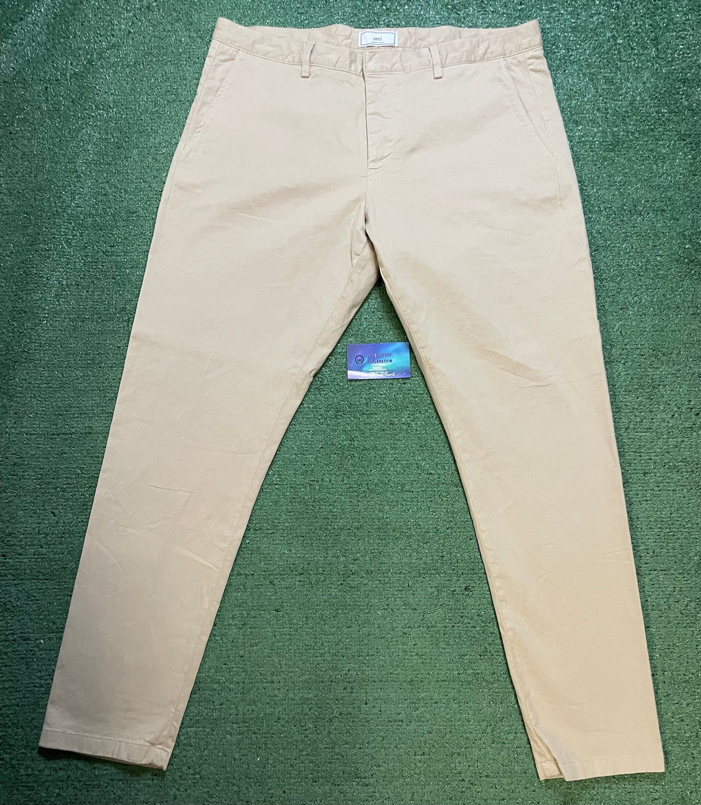 AMI Alexandre Mattiussi beige trousers