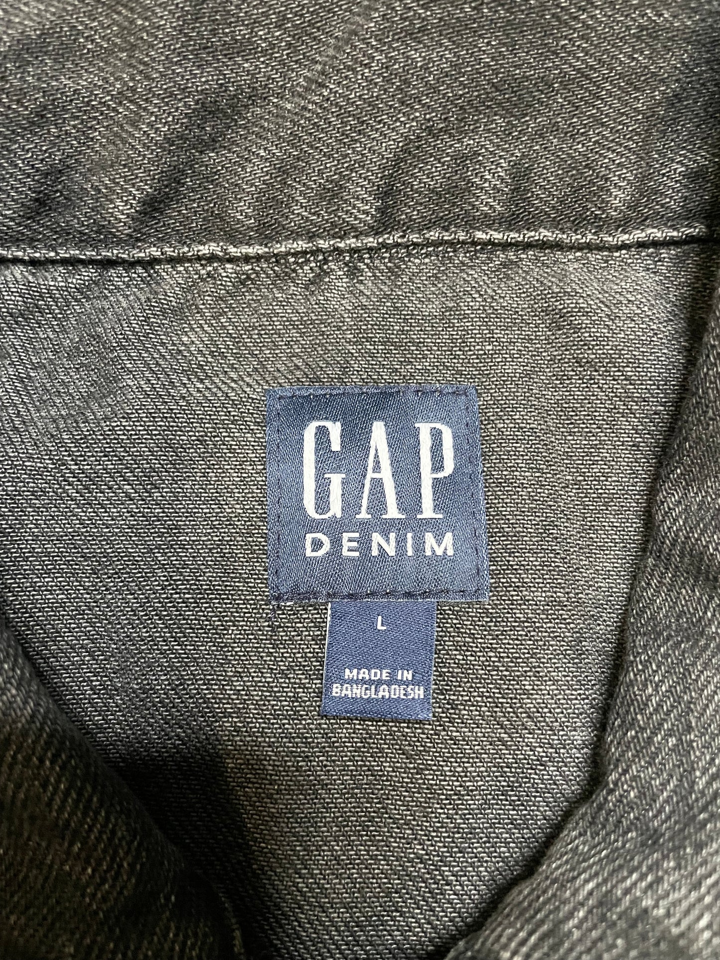 GAP black denim button up