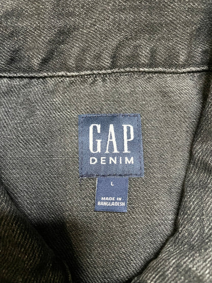 GAP black denim button up