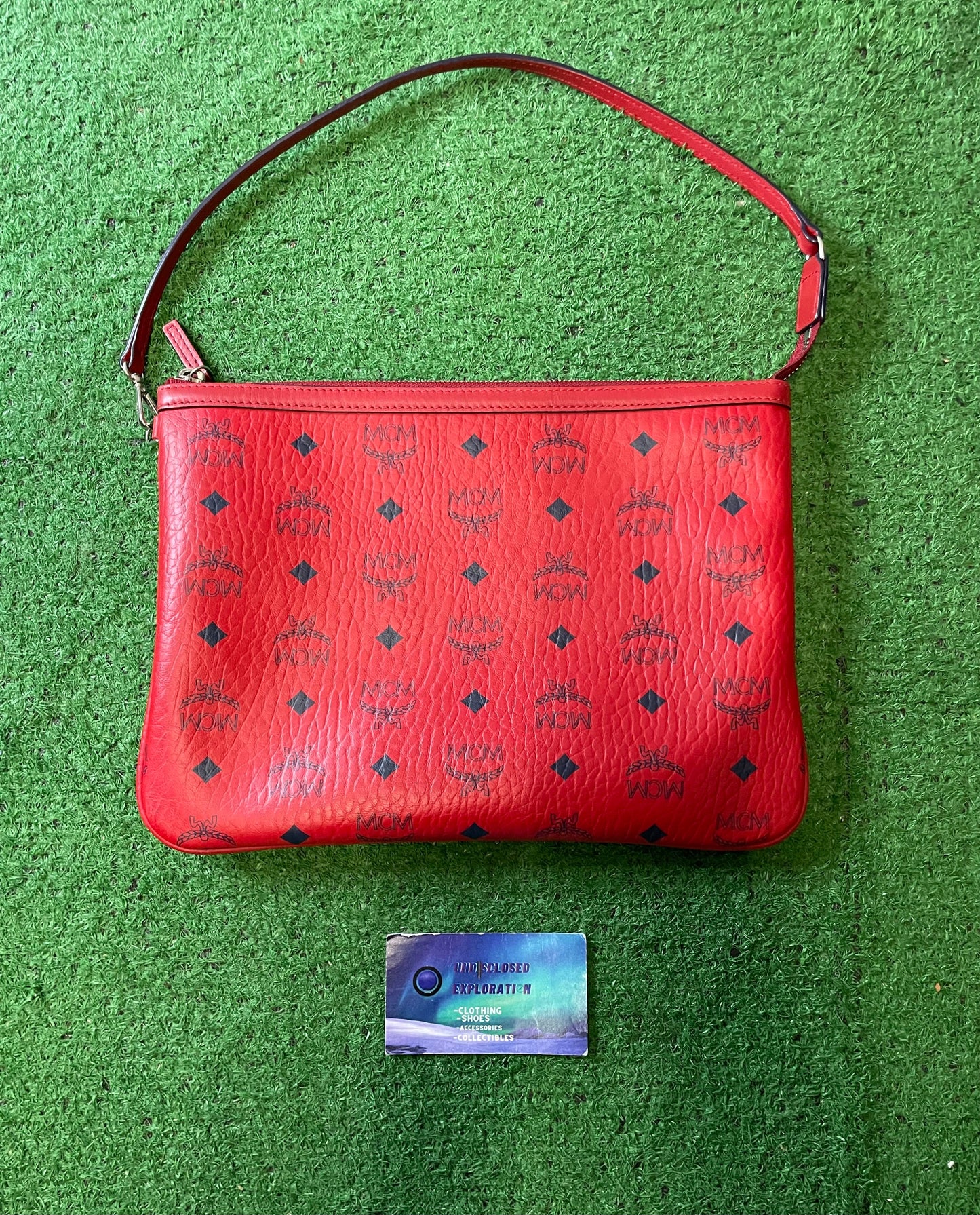 MCM Reversible Liz Visetos candy red bag
