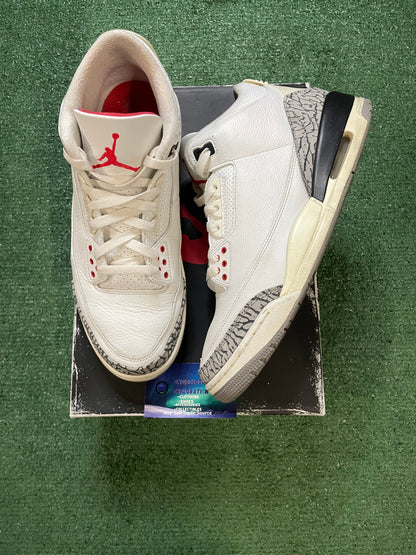 Air Jordan 3 white cement reimagined size 10men/11.5women