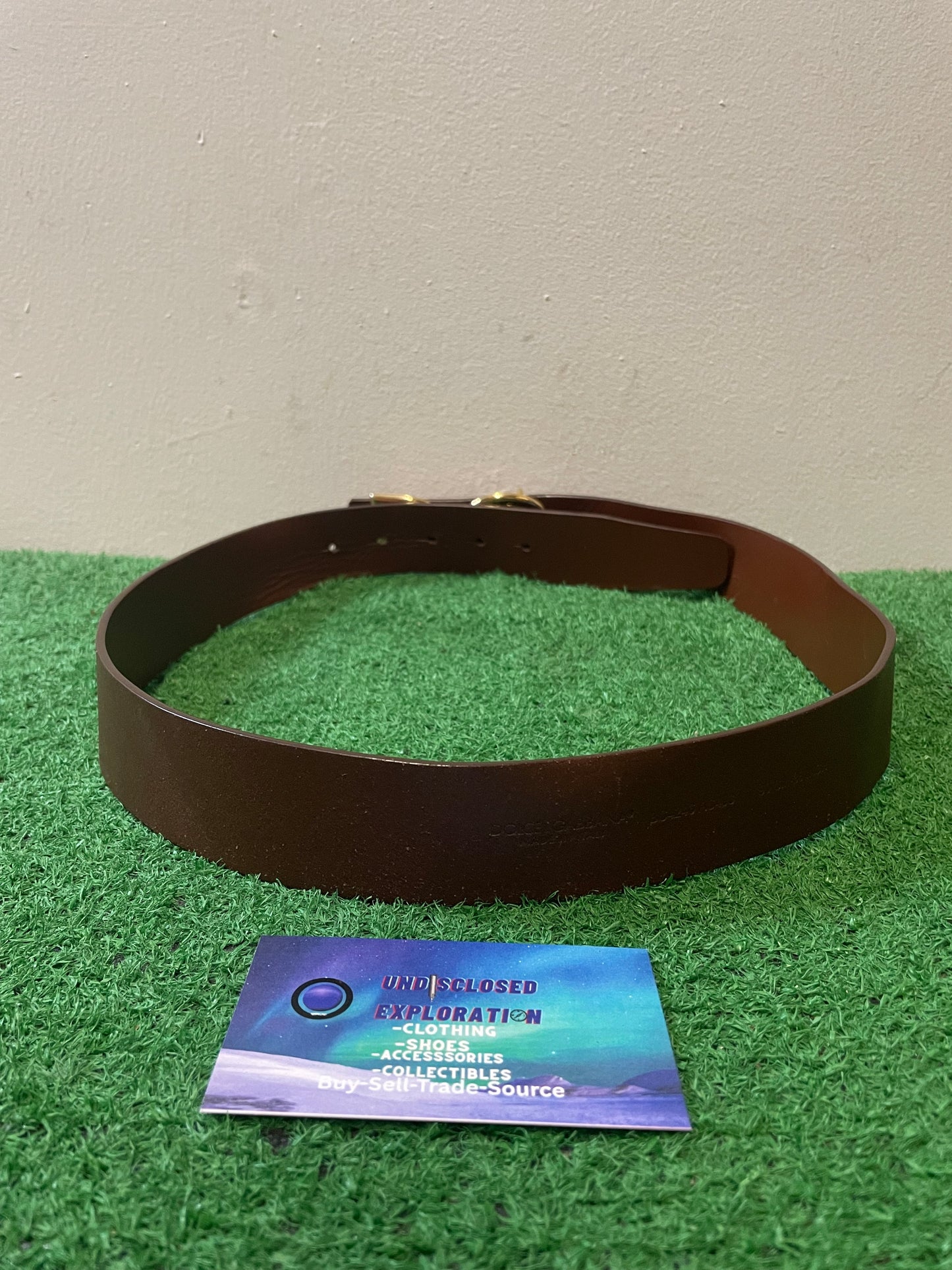 Dolce & Gabbana DG Brown leather belt