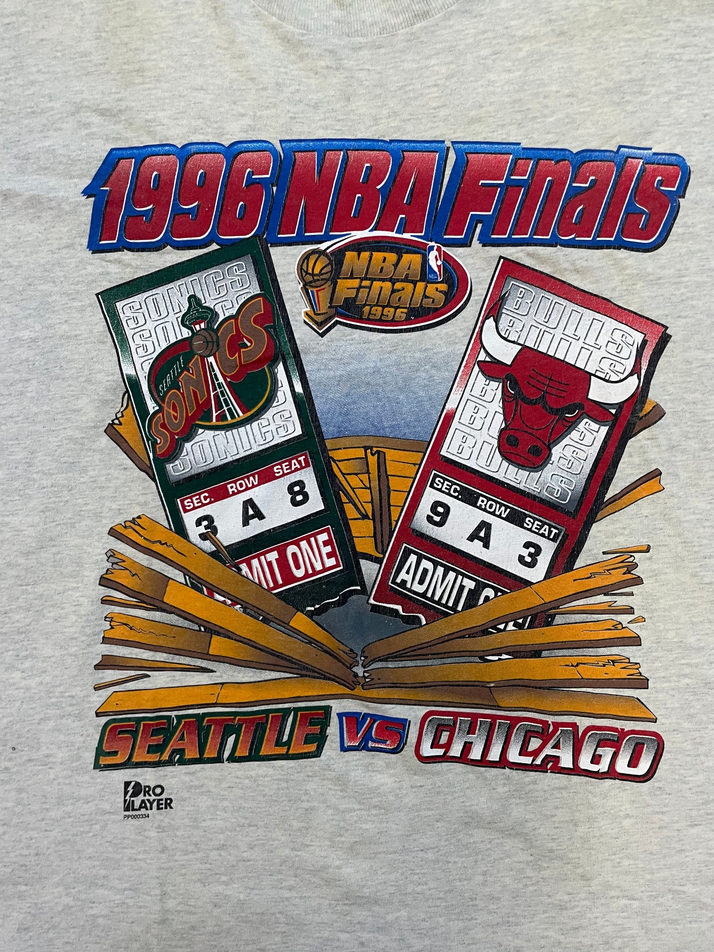 Vintage 1996 Seattle sonics Vs Chicago bulls NBA finals