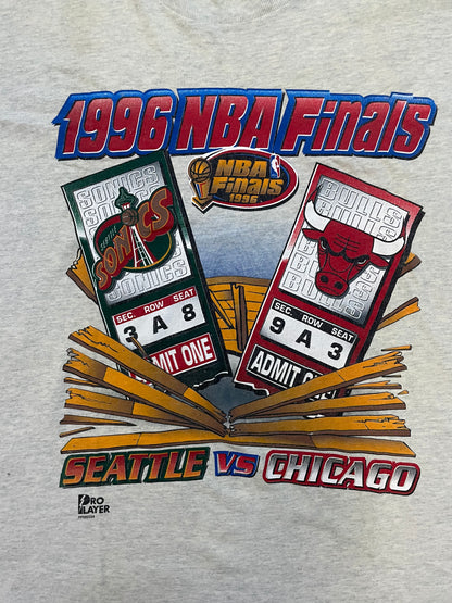 Vintage 1996 Seattle sonics Vs Chicago bulls NBA finals