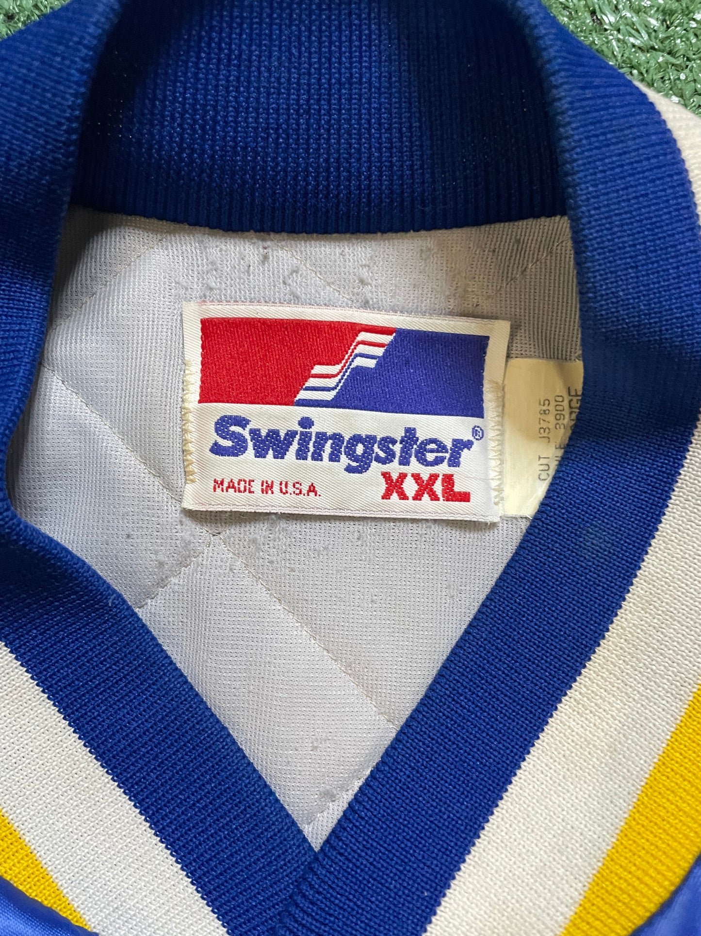 Vintage 1980s Seattle Mariners satin blue and gold jacket