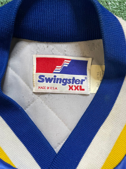 Vintage 1980s Seattle Mariners satin blue and gold jacket