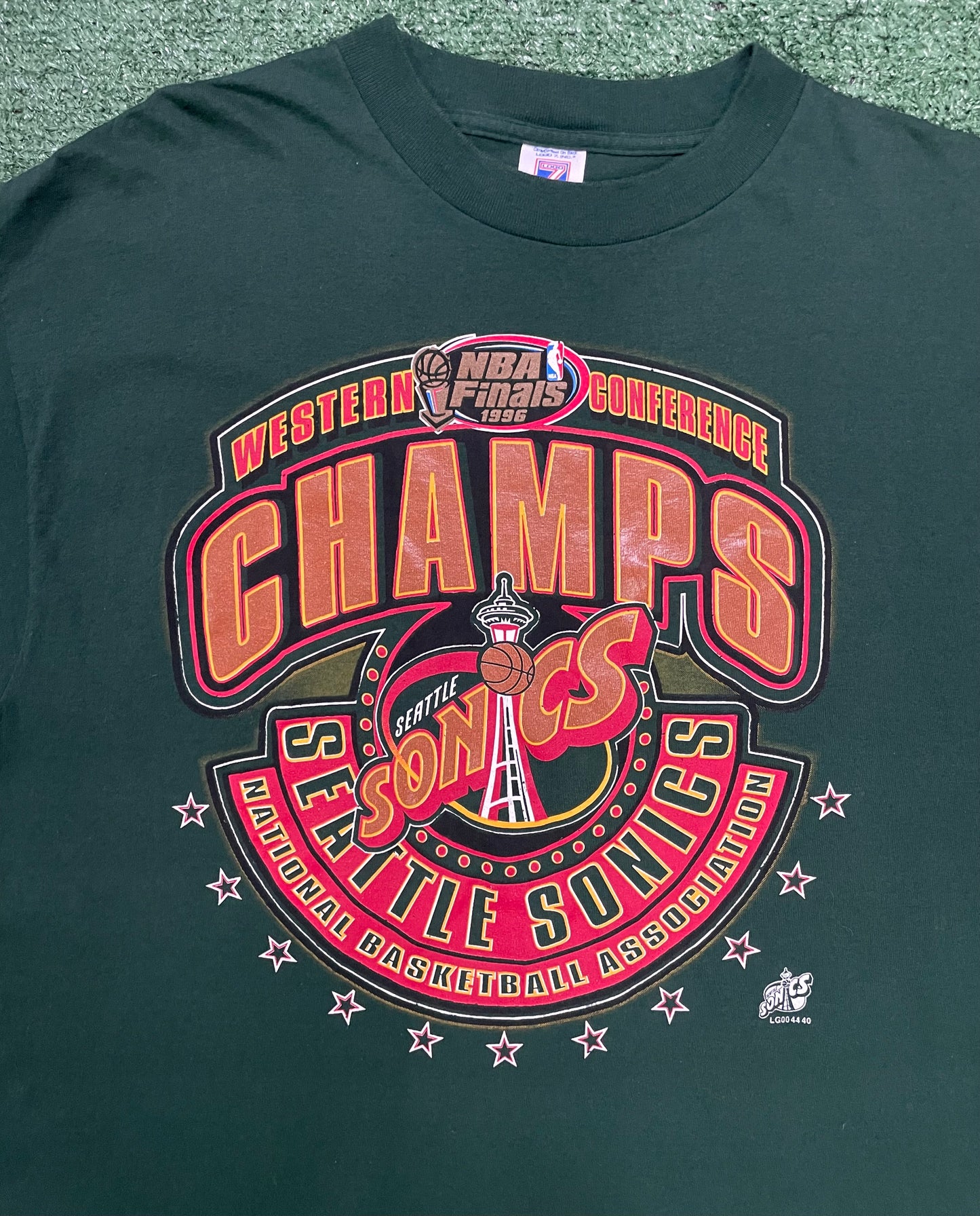 Vintage 1996 Seattle Sonics western Conference championships tee