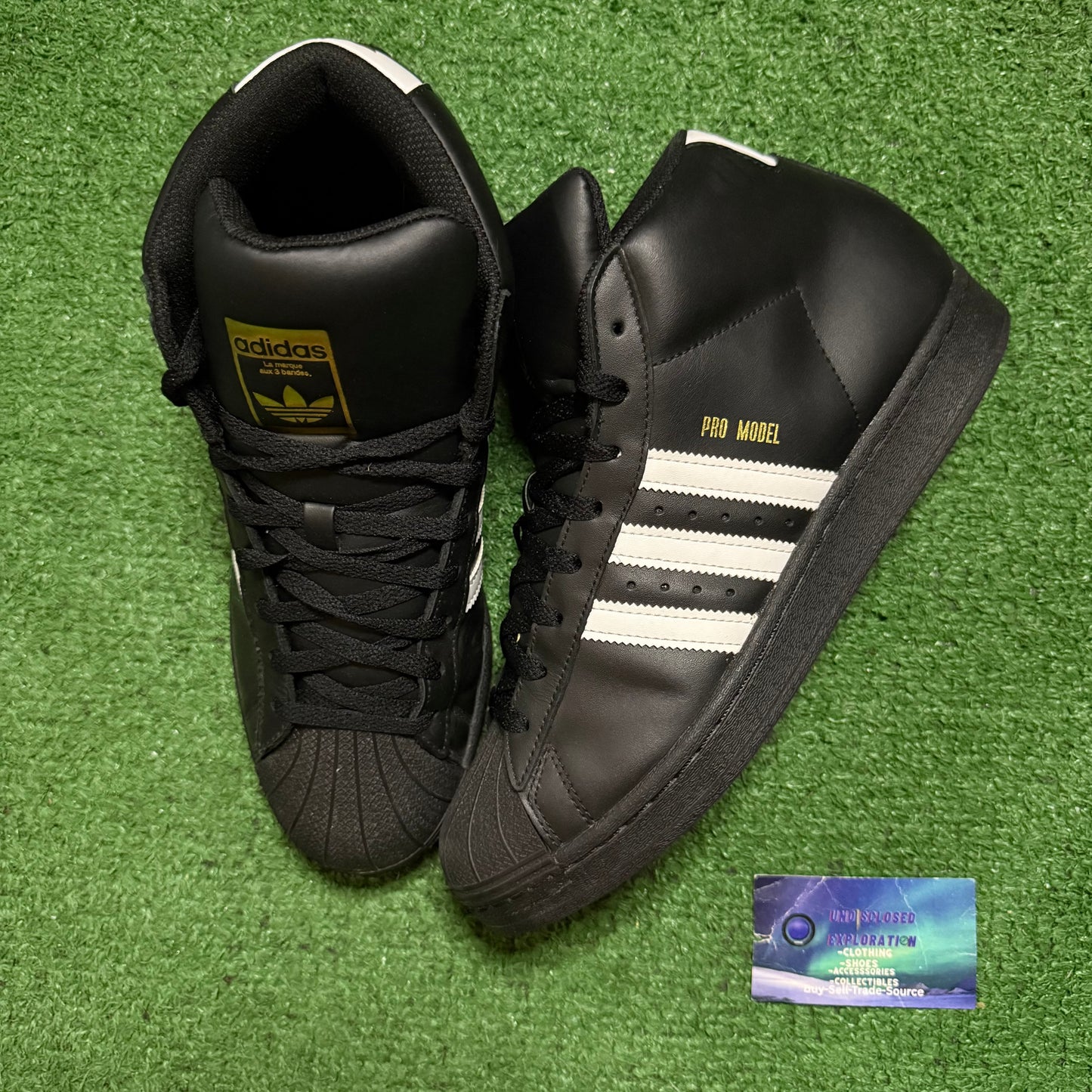 Adidas Pro Model Black White 9.5 Men “Preowned”