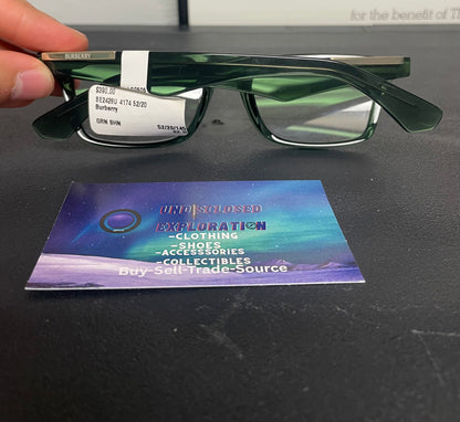 Burberry green and silver BE2428U glasses