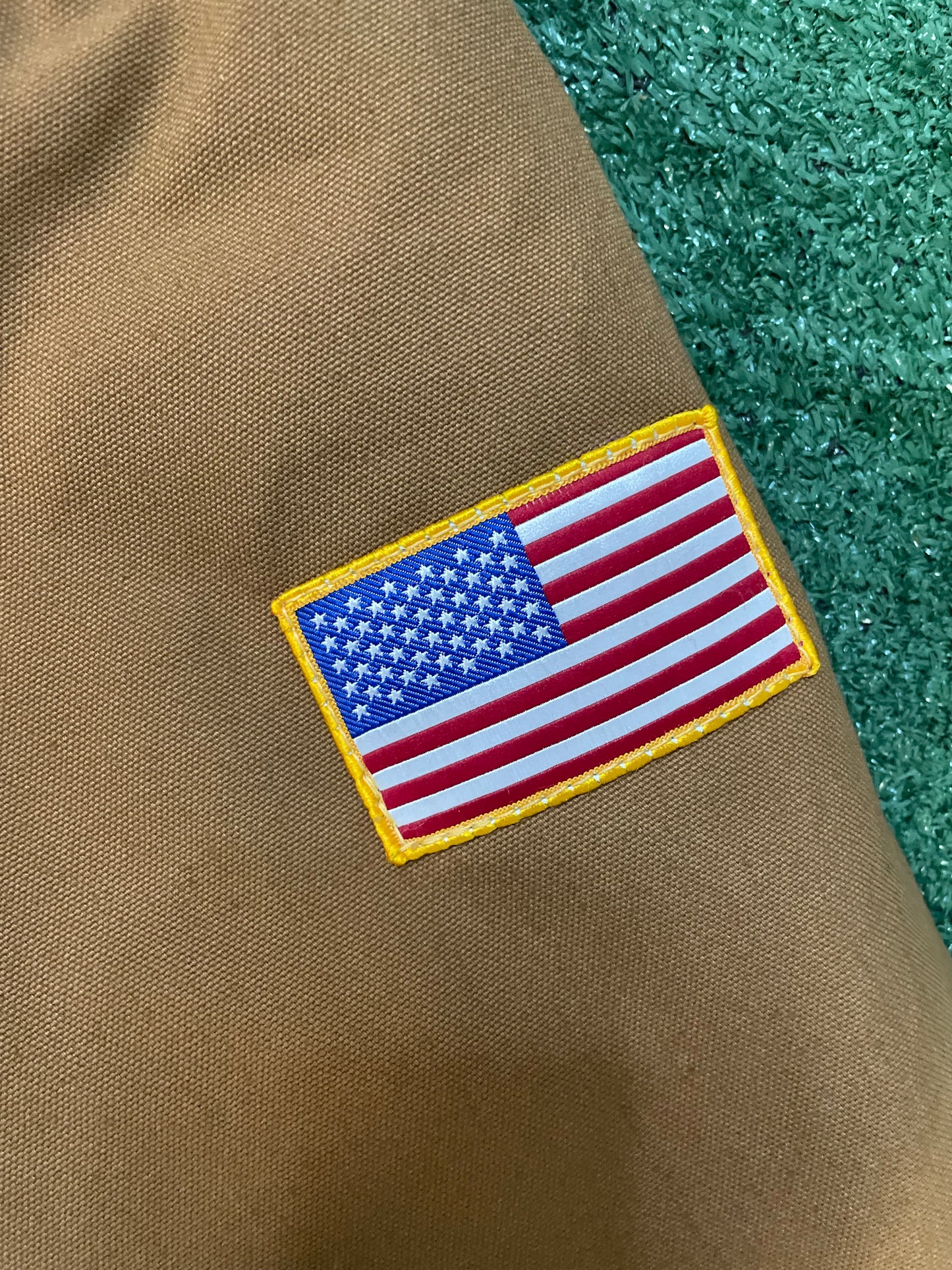 Vintage 2000s Carhartt Detroit tan jacket